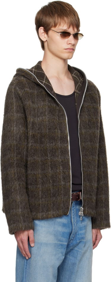 Sweatshirt OUR LEGACY Our Legacy Mohair Zip Hoodie Brun | M4256FD, 3