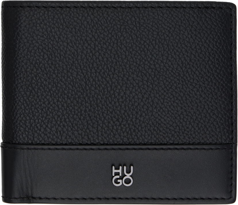 Plånbok BOSS Bifold Leather Wallet Svart | 50548314