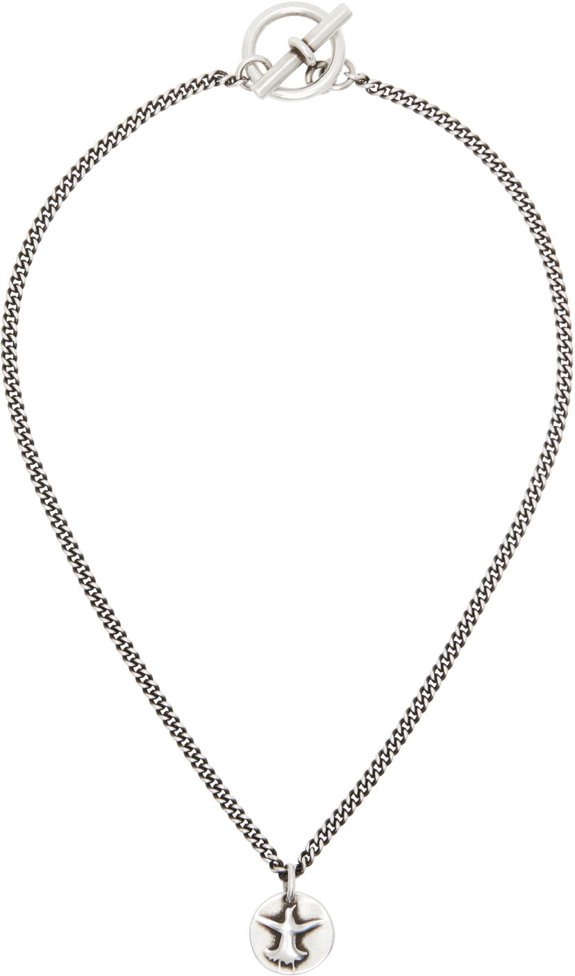 Halsband Ann Demeulemeester Ann Demeulemeester Silver-Tone Flying Bird Pendant Necklace Metallisk | 2520-W-JN50-JW020-070