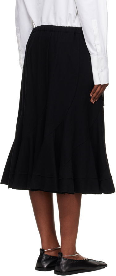 Kjol Yohji Yamamoto Yohji Yamamoto Eringi Midi Skirt Svart | FM-S50-102, 2