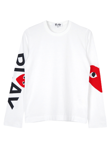 T-shirt Comme des Garçons PLAY Oversized Heart T-Shirt Vit | AZ T258 051 1