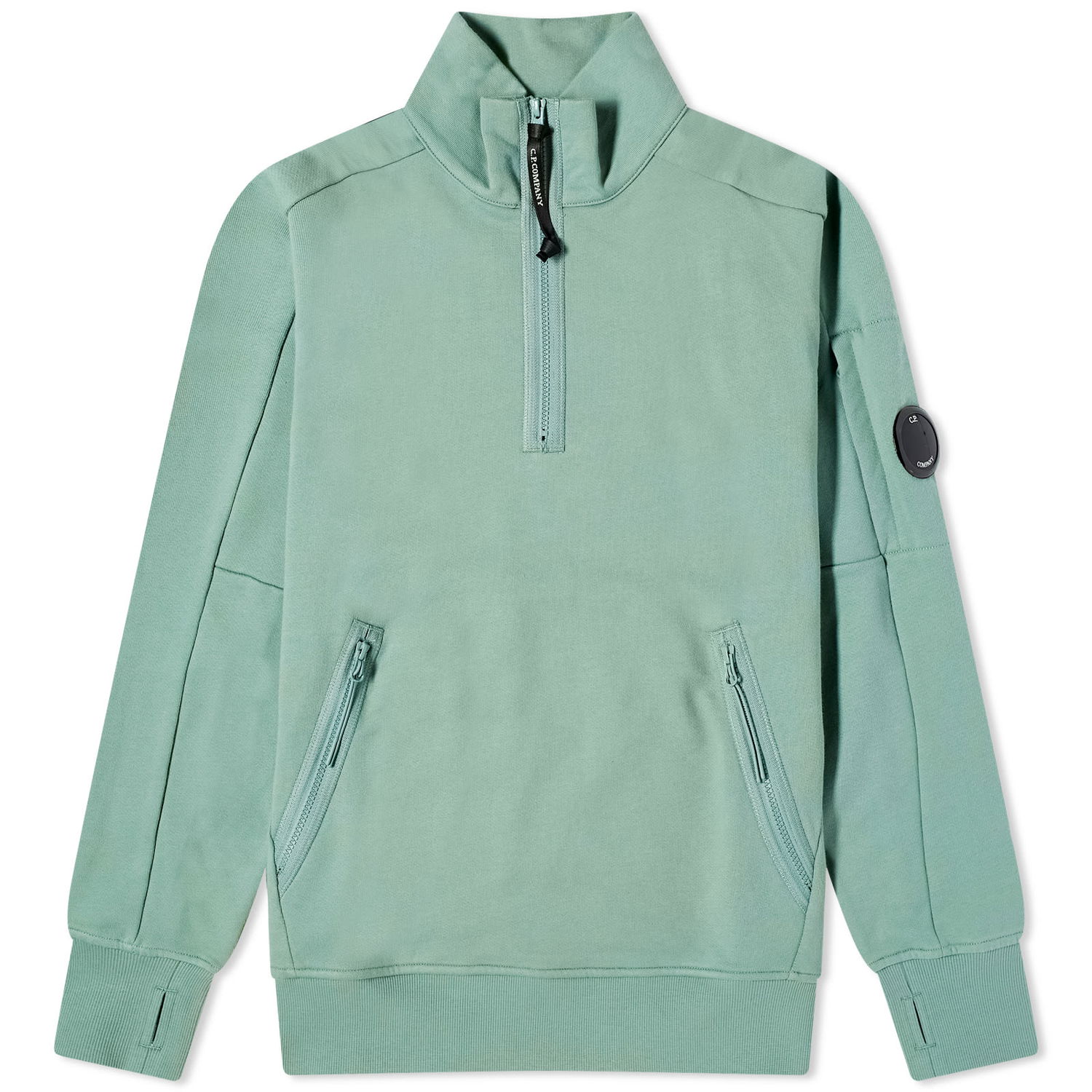 Sweater C.P. Company Diagonal Raised Fleece Crewneck Grön | CMSS081A-005086W-626, 0