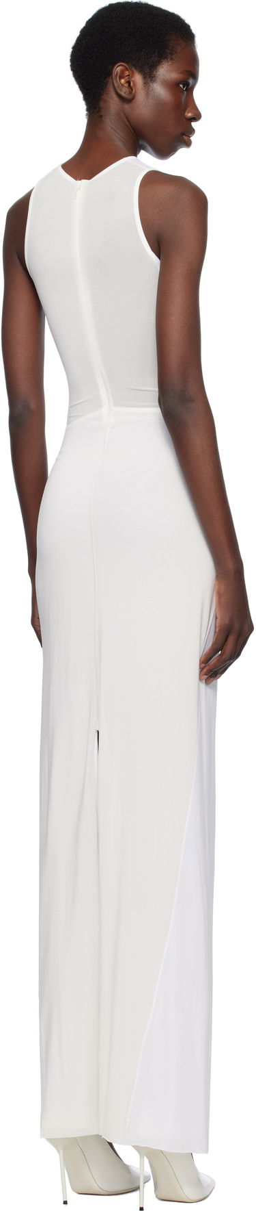 Klä Jean Paul Gaultier Jean Paul Gaultier 'The Conical' Maxi Dress Vit | 25/34-F-RO372-J082-1103, 2