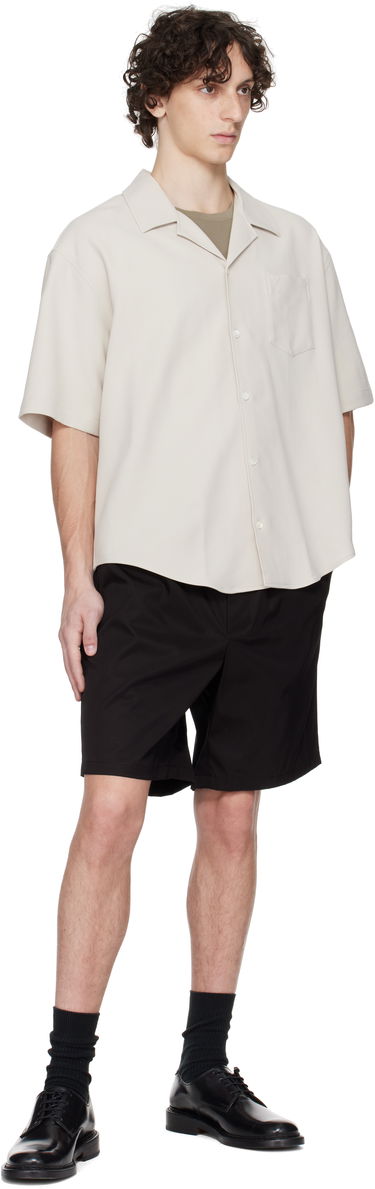 Shorts AMI AMI Paris Twill Shorts Svart | HSO304.PA0007, 3