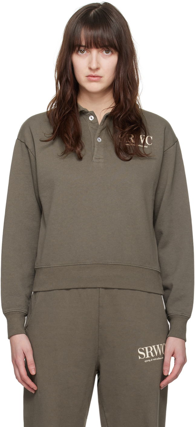 Polotröja Sporty & Rich Upper East Side Polo "Taupe" Grön | POAW235ER