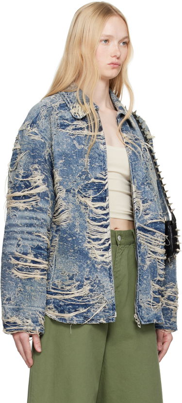 Jacka Diesel Distressed Denim Jacket Blå | A19104 09M04, 1