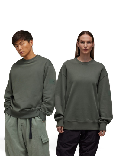 Sweatshirt Y-3 Organic Cotton Terry Crew Grå | IP7695