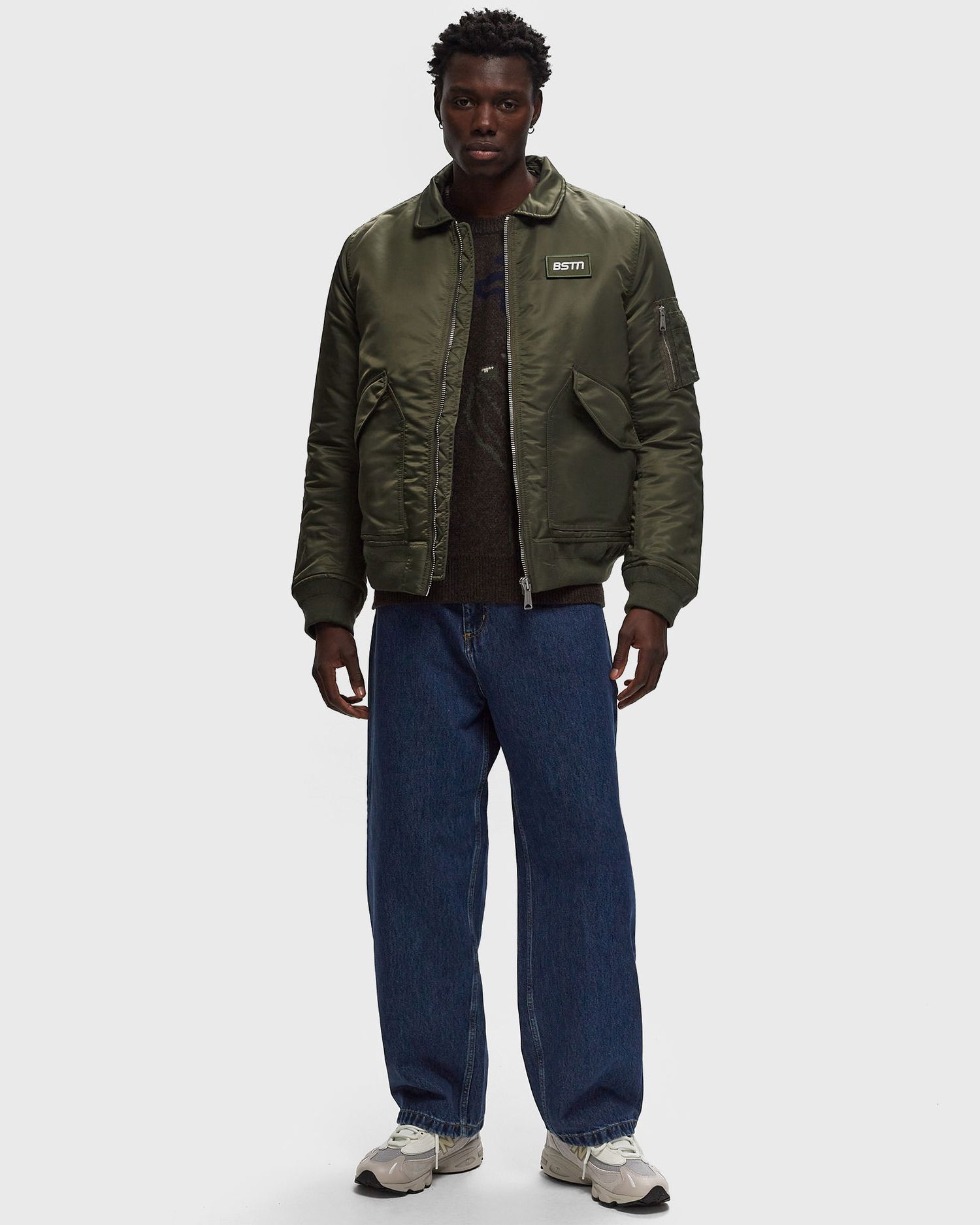 Bomberjacka Schott NYC BSTN Bomber Jacket Grön | BSTN-210100RS-ARMY-KAKI, 1