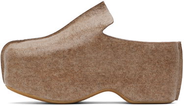 Kläder JW Anderson JW Anderson Laminated Felt Platform Clogs Brun | ANM42500D, 2
