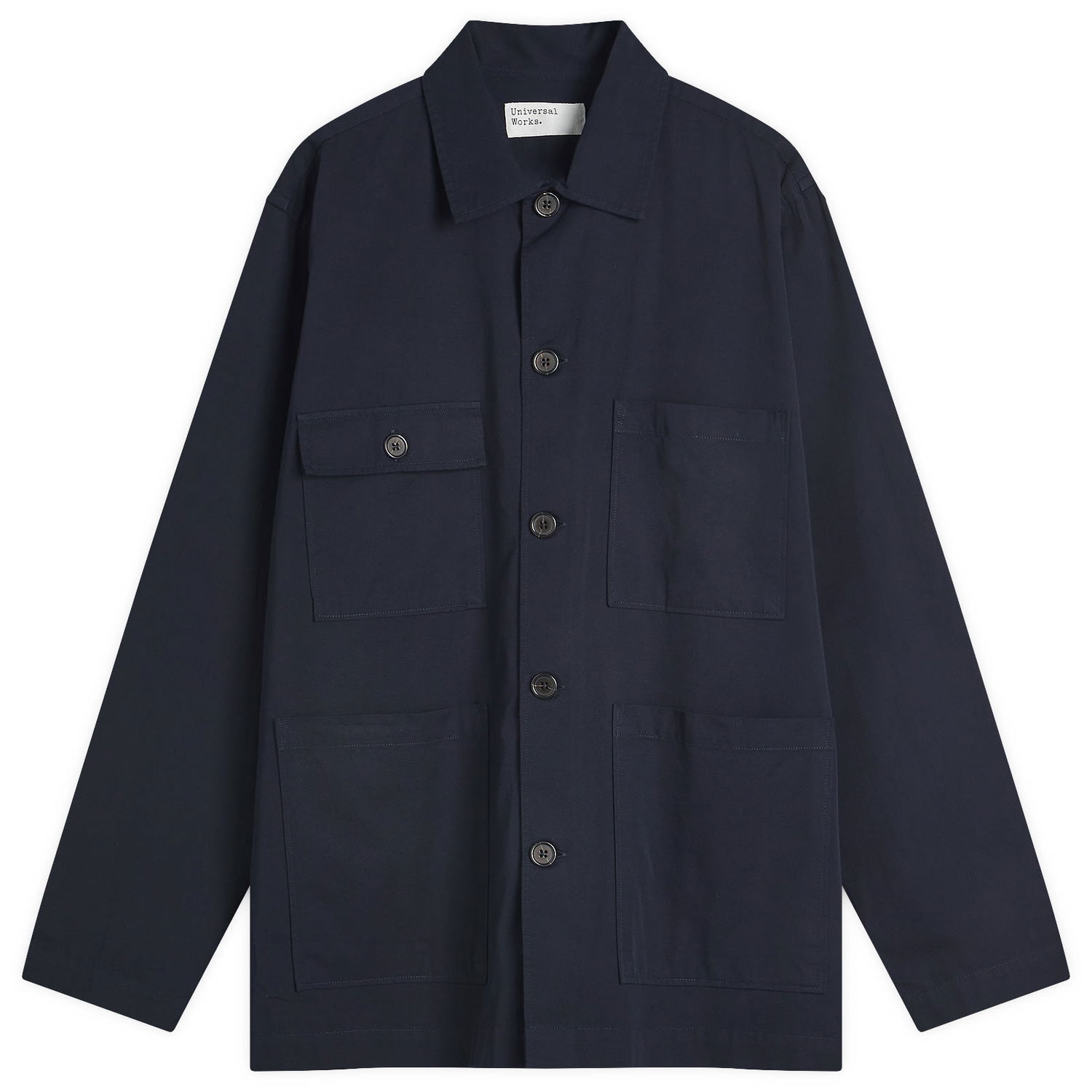 Skjorta Universal Works Universal Works Military Shirting Dockside Overshirt, Size Large Mörkblå | P32051-NVY, 1