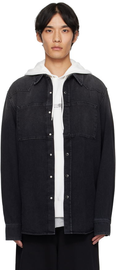 Skjorta Maison Margiela MM6 Maison Margiela Long Sleeve Denim Shirt Svart | SH0DT0031 M30011, 0