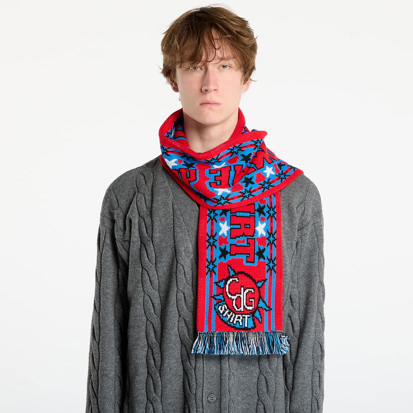 Halsduk Comme des Garçons Comme des Garçons SHIRT Graphic Knit Scarf Flerfärgad | FP-K401-W25 Blue