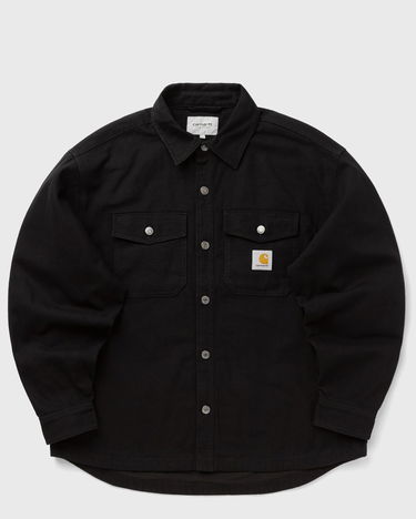 Skjorta Carhartt WIP Selby Collared Long-Sleeve Button-Up Shirt Jacket with Chest Pockets Svart | I035305-89.XX, 0