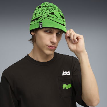 Mössa Puma PUMA x RIPNDIP Knitted Beanie with Graphic Print Svart | 026596_01, 2
