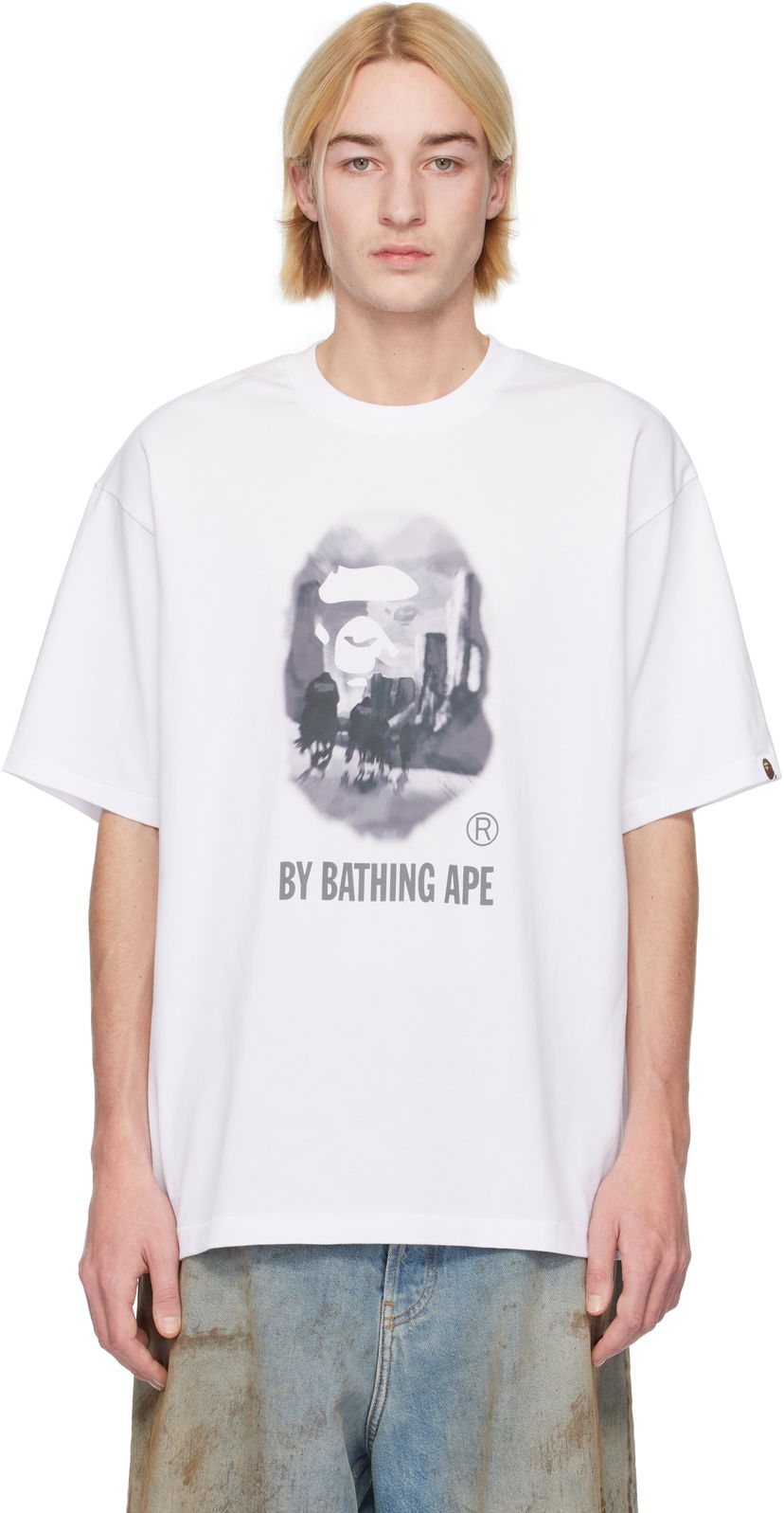 T-shirt BAPE Painting Relaxed Fit Graphic T-Shirt Vit | 001TEK801305M