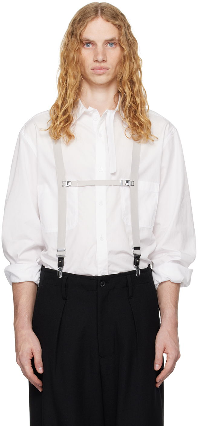 Bälten Yohji Yamamoto Suspenders 2Way Vit | HO-Q01-971
