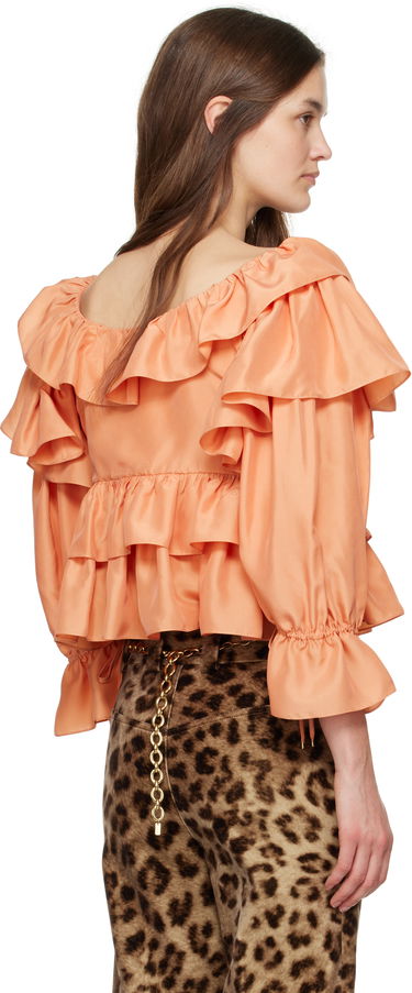 Skjorta CHLOÉ Chloé Cropped Ruffle Blouse Orange | CH25SHT16314, 2