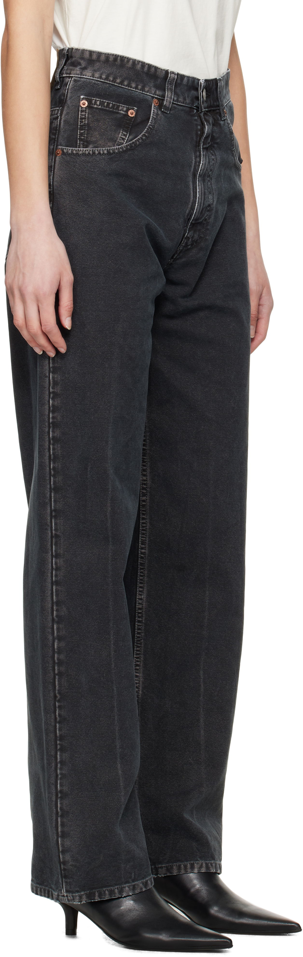 Jeans Maison Margiela MM6 Maison Margiela 5 Pocket Jeans Svart | SH0LA0010 M35249, 1