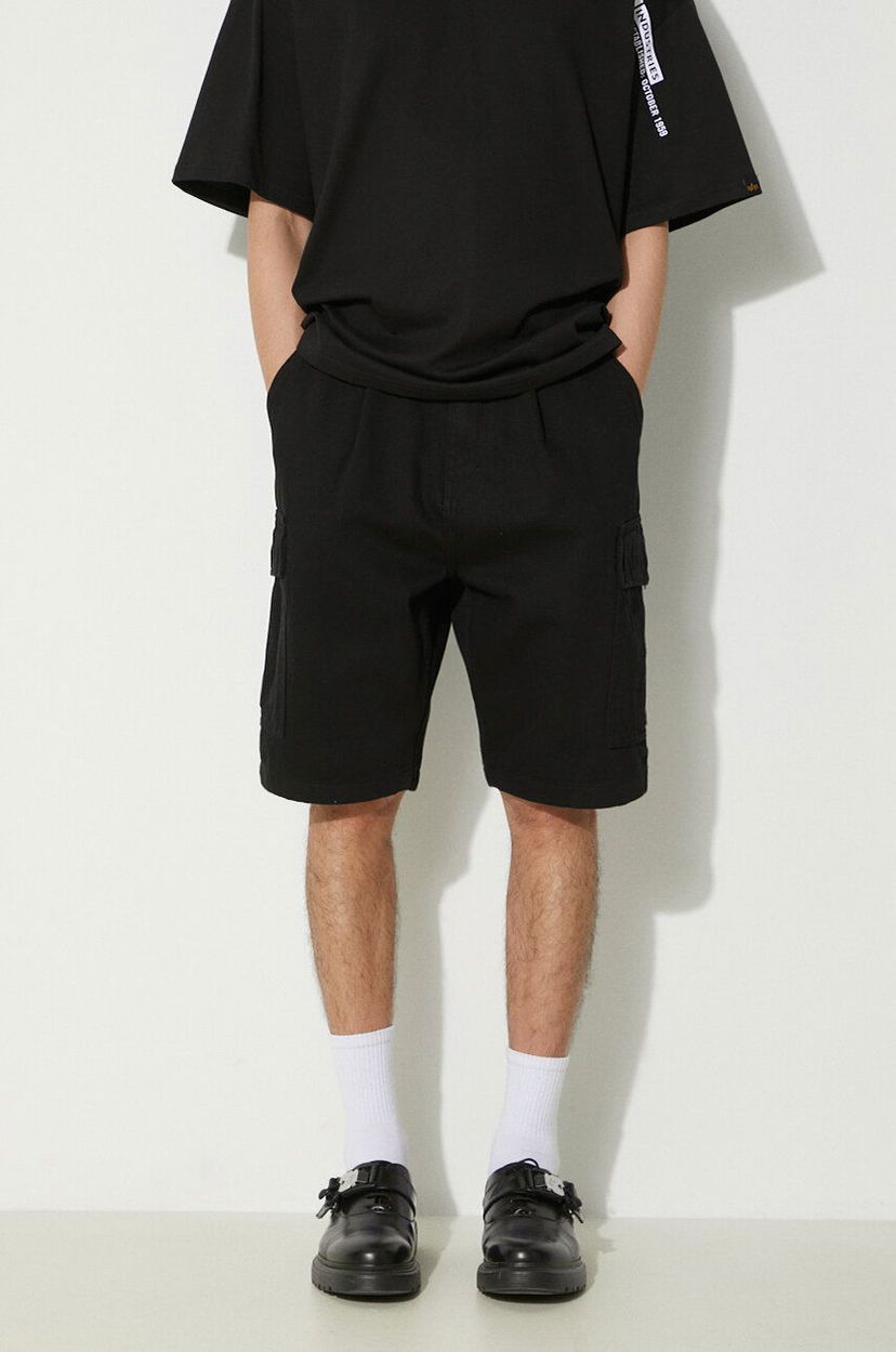 Cargo byxor Alpha Industries Cargo Shorts Svart | 146250.