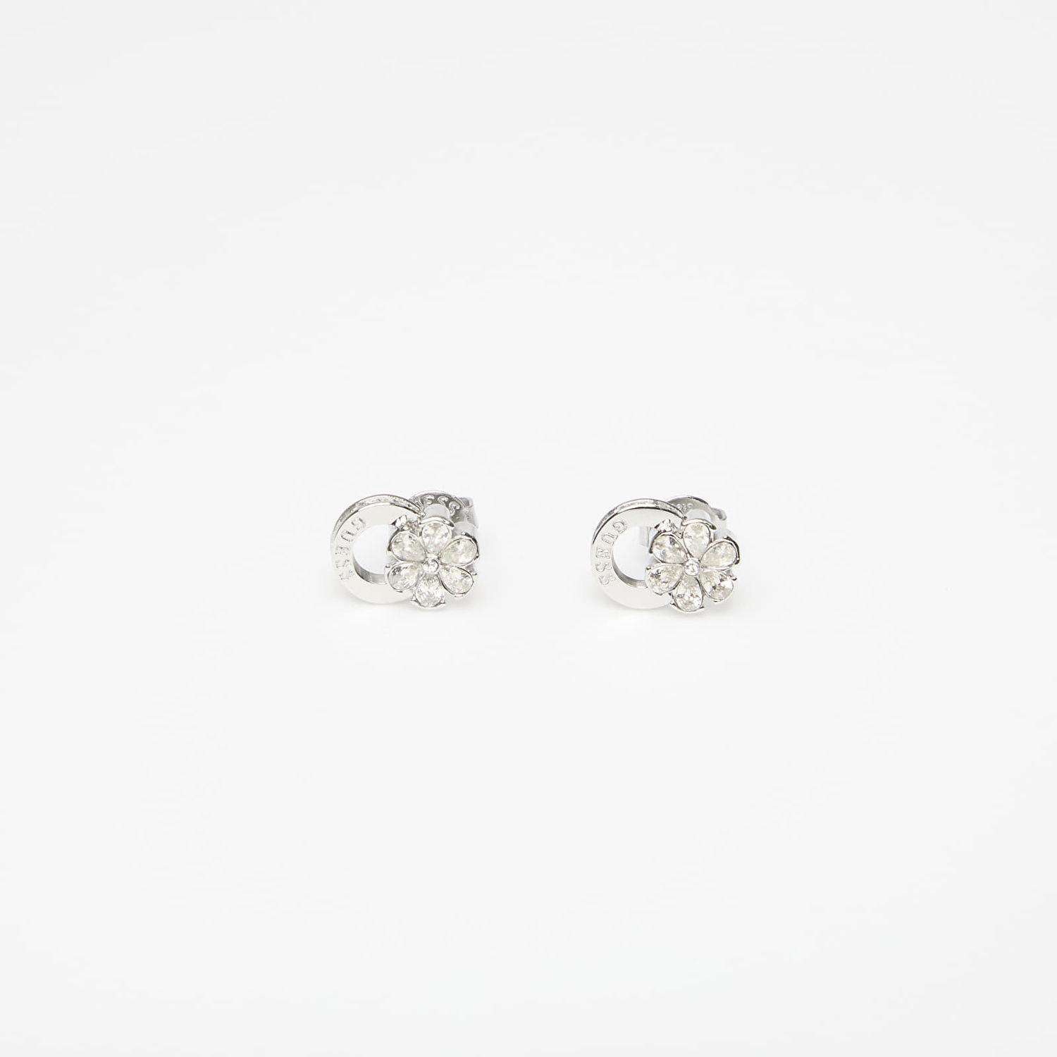 Örhängen GUESS Lily Crystal Flower Stud Earrings Metallisk | JUBE05108JWRH-SILVER, 0
