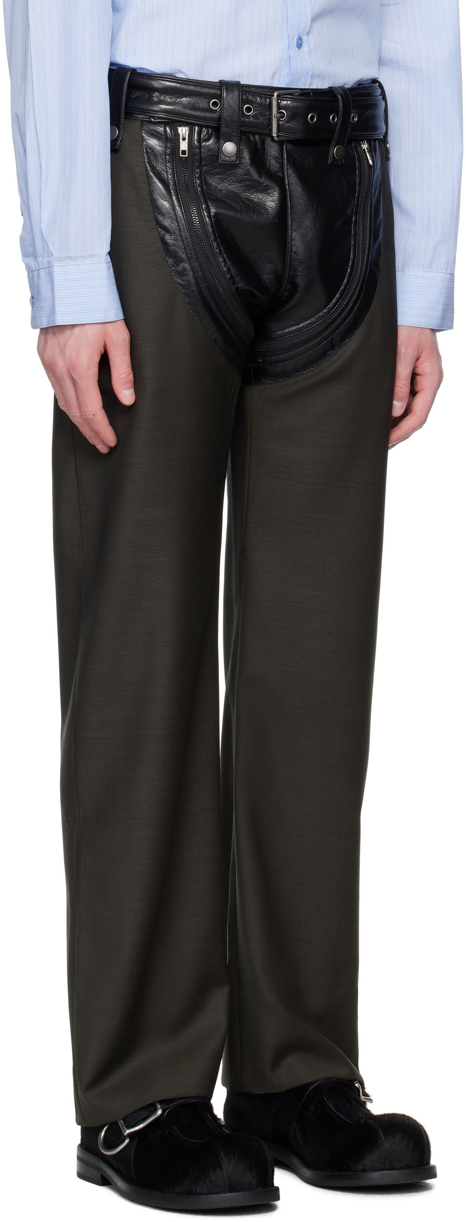 Cargo byxor Martine Rose Martine Rose Zip Chap Tailored Trousers Grön | 360WT10414, 1