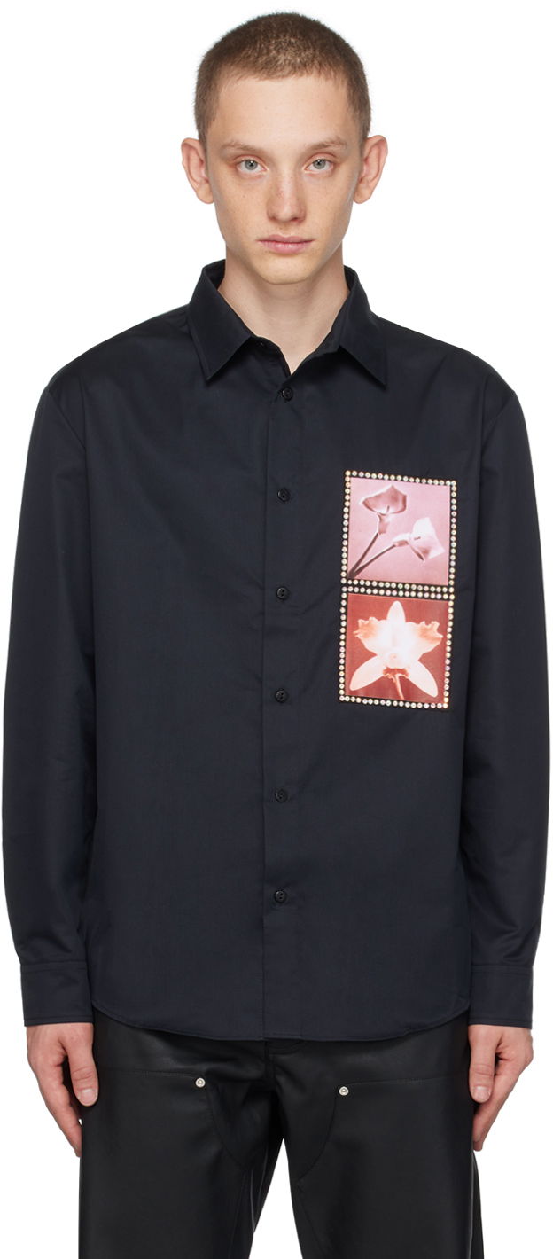 Skjorta MISBHV Floral Print Shirt Svart | 231M179