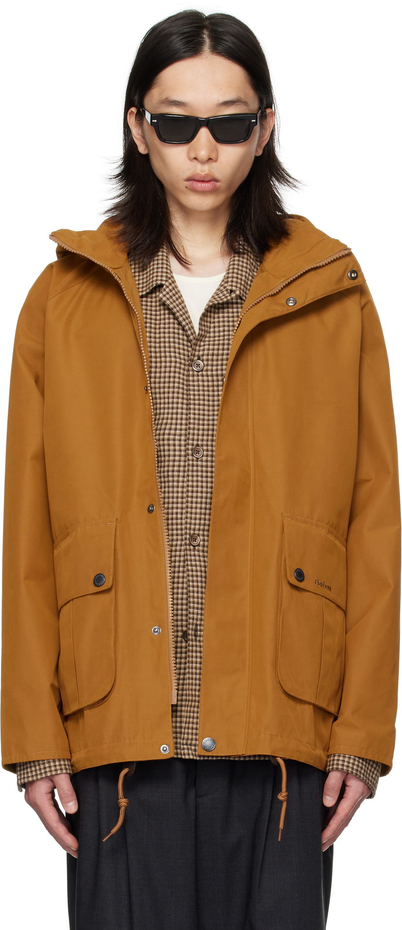 Jacka Barbour Barbour Re-Engineered Wading Spey Showerproof Jacket Brun | MSP0153SN52