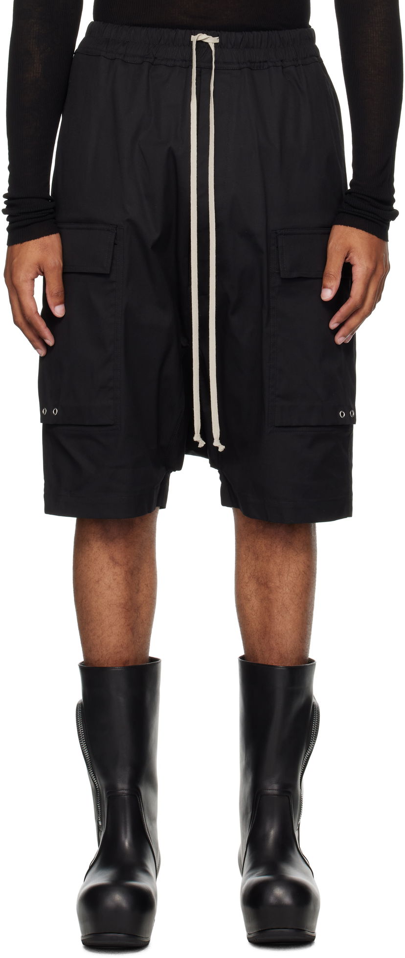 Shorts Rick Owens Rick Owens Concordians Cargo Pods Shorts Svart | RU02E1389 TE