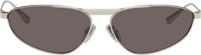 Solglasögon Balenciaga Balenciaga Tag 3.0 Oval Metal Sunglasses Metallisk | BB0417S-002