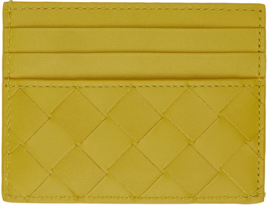 Plånbok Bottega Veneta Intrecciato Card Holder Gul | 635057-VCPQ3, 0