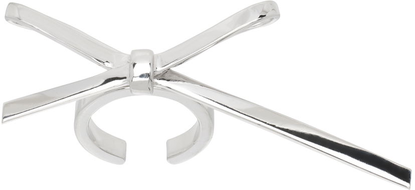 Ringa We11done Bow Nail Ring Metallisk | WD-AJ0-24-504-U-SV