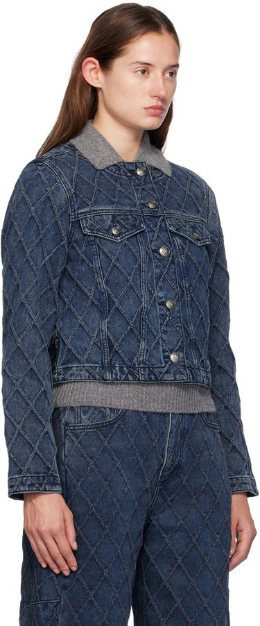 Jacka rag & bone Quilted Denim Jacket Blå | WDD24F1438Q2KA, 1