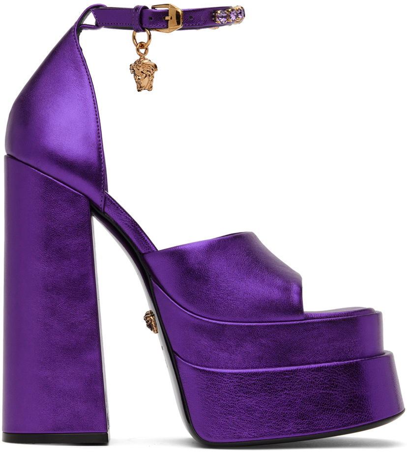 Sneakers och skor Versace Versace Medusa Aevitas Platform Sandals Purpur | 1007717_1A04280_1LD2V