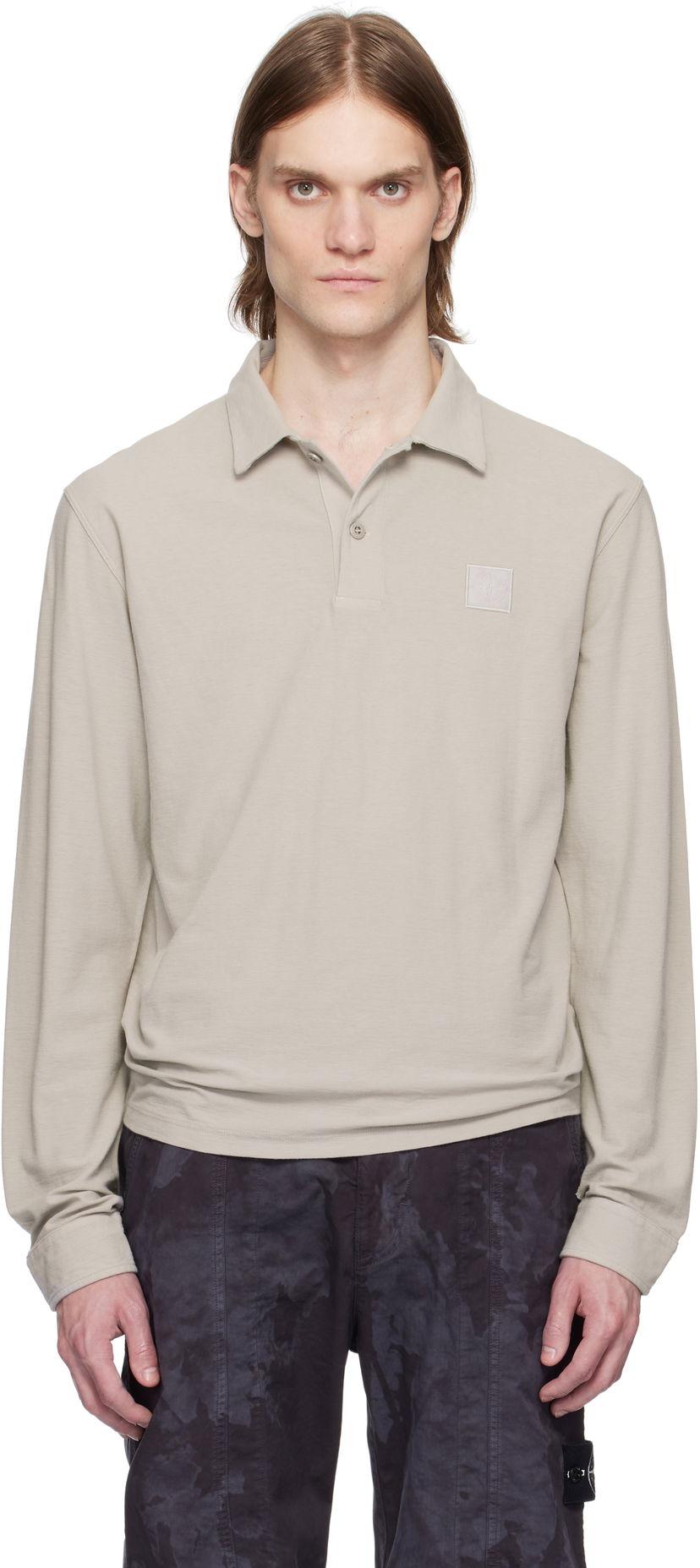 Polotröja Stone Island Stone Island Crepe Cotton Jersey Polo Beige | K1S15 2200005 S0F11