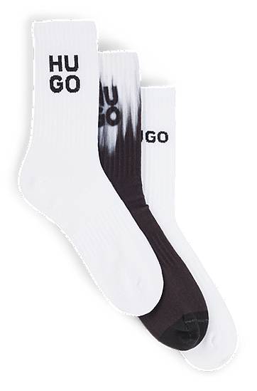 Strumpor BOSS HUGO Three-Pack Short Socks with Logo Svart | 50531488, 0