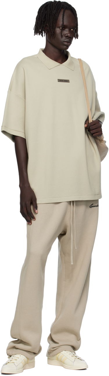 Polotröja Fear of God ESSENTIALS 90s Fit Piqué Short Sleeve Polo Beige | 125SP254406F, 3