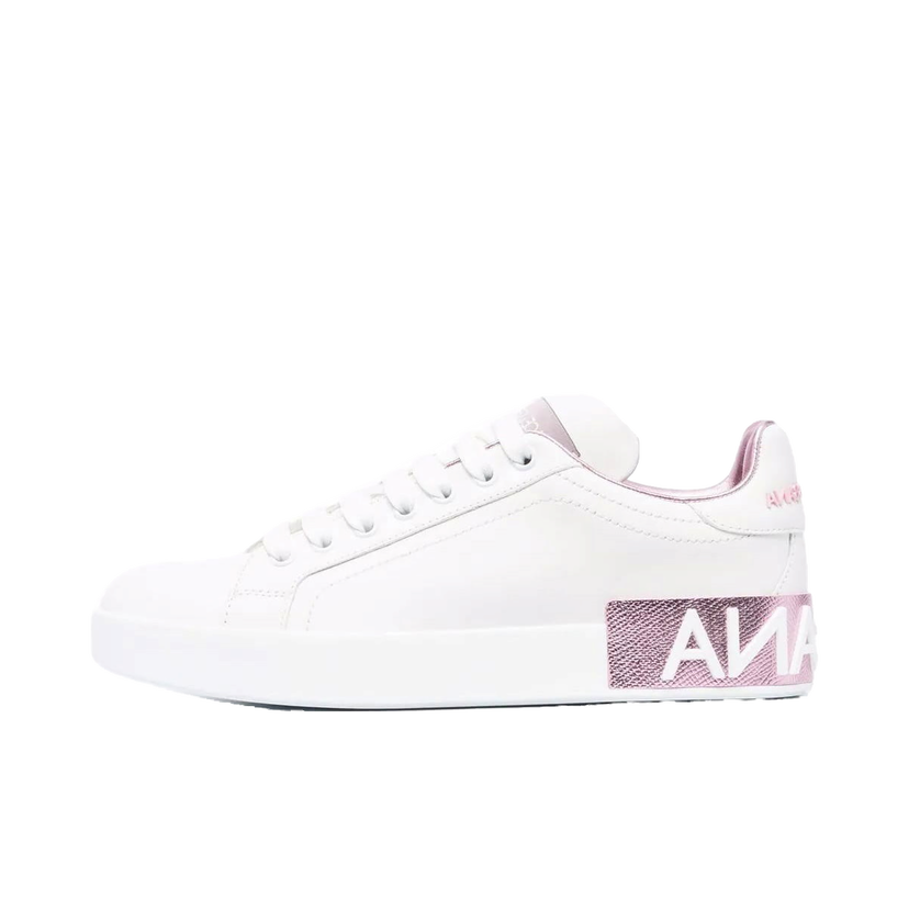 Sneakers och skor Dolce & Gabbana Portofino White Metallic Pink W Vit | CK1544AX61587587