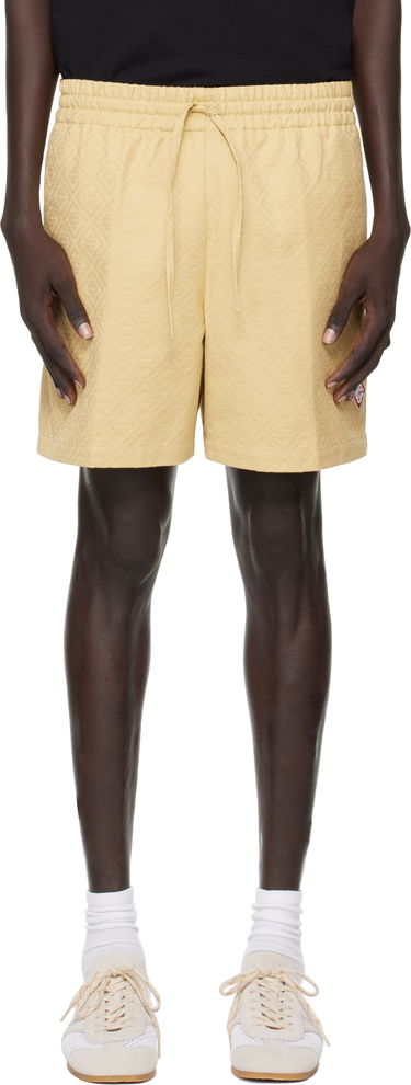 Shorts Casablanca Casablanca Monogram Jacquard Shorts Gul | MPF25-TR-287-01, 0
