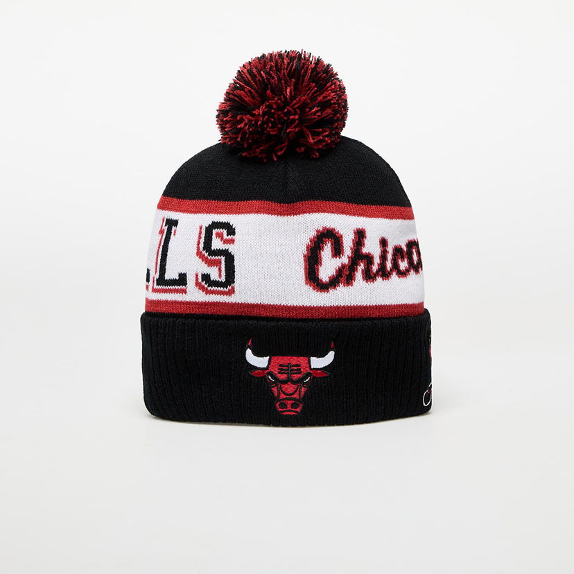 Mössa Mitchell & Ness NBA Block Sweep Pom Knit Chicago Bulls Beanie Svart | HK9726-CBUBLCK