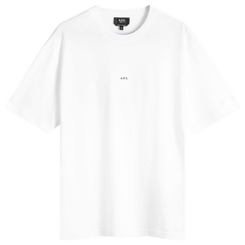T-shirt A.P.C. Micro Logo T-Shirt Vit | COHBW-H26386-TAG