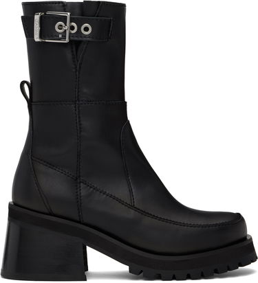 Sneakers och skor GANNI Buckle Platform Boots Svart | S2784, 0