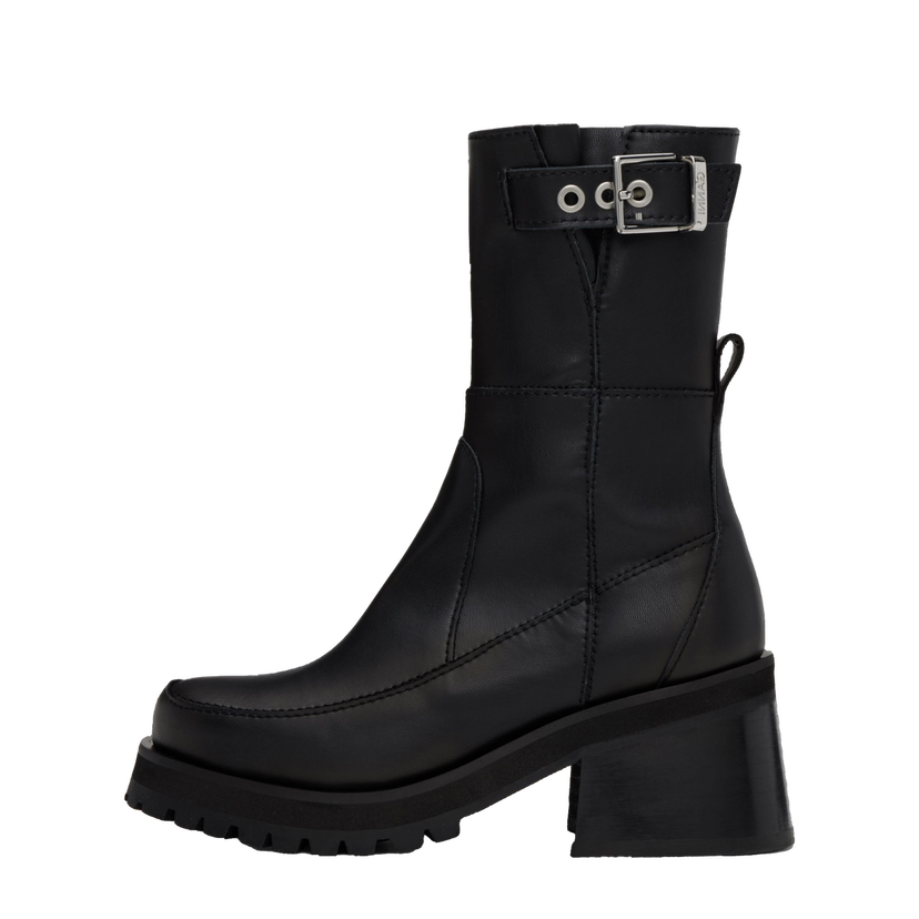 Sneakers och skor GANNI Buckle Platform Boots Svart | S2784