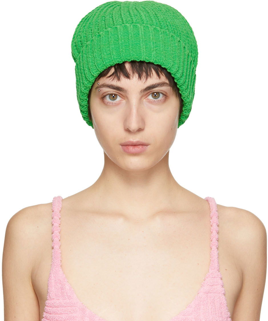 Mössa Bottega Veneta Heavyweight Chenille Beanie Grön | 689202 V1MS0, 0