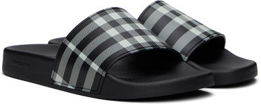 Tillbehör Burberry Burberry Check Pool Slides Svart | 8107514, 3