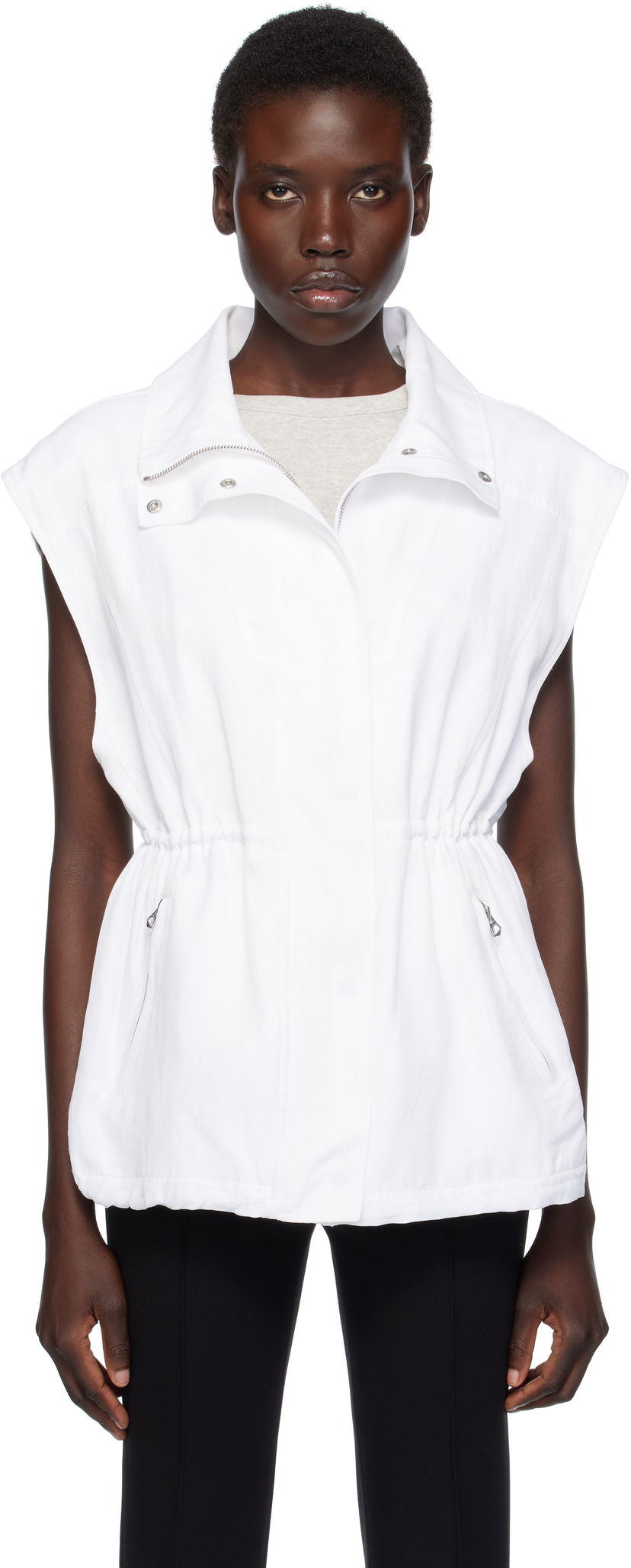 Väst rag & bone Rag & Bone Monica Sleeveless Vest Vit | WAW25P40062906