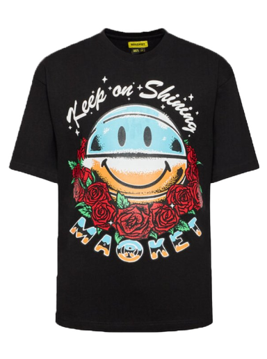 T-shirt MARKET Smiley Keep On Shining Tee Svart | 399001061