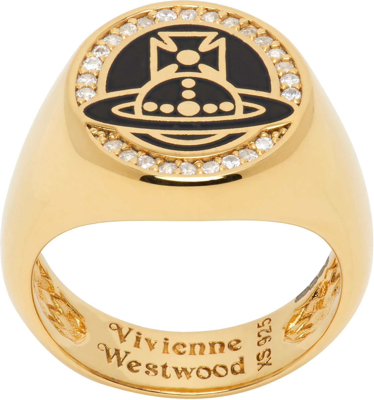 Ringa Vivienne Westwood Vivienne Westwood Gold-Tone Sussex Ring Gul | 64040186-01R867-, 0
