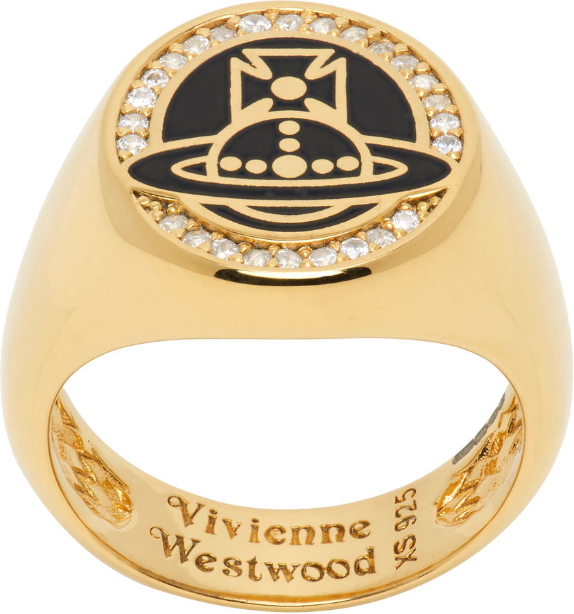 Ringa Vivienne Westwood Vivienne Westwood Gold-Tone Sussex Ring Gul | 64040186-01R867-