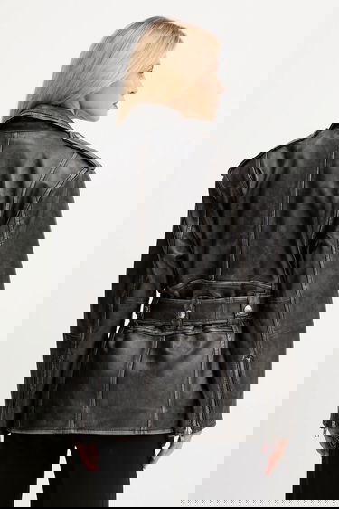 Jacka STAND STUDIO Stand Studio Leona Oversized Leather Jacket Svart | 66547.7830, 2