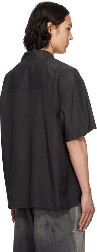 Skjorta Ambush AMBUSH Satin Short Sleeve Shirt Svart | 12115311, 2
